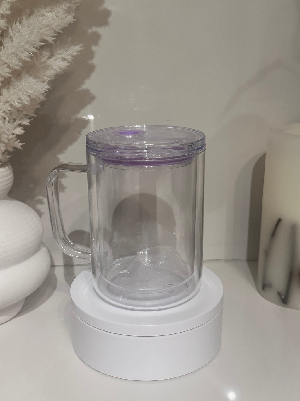 Acrylic snow globe mug