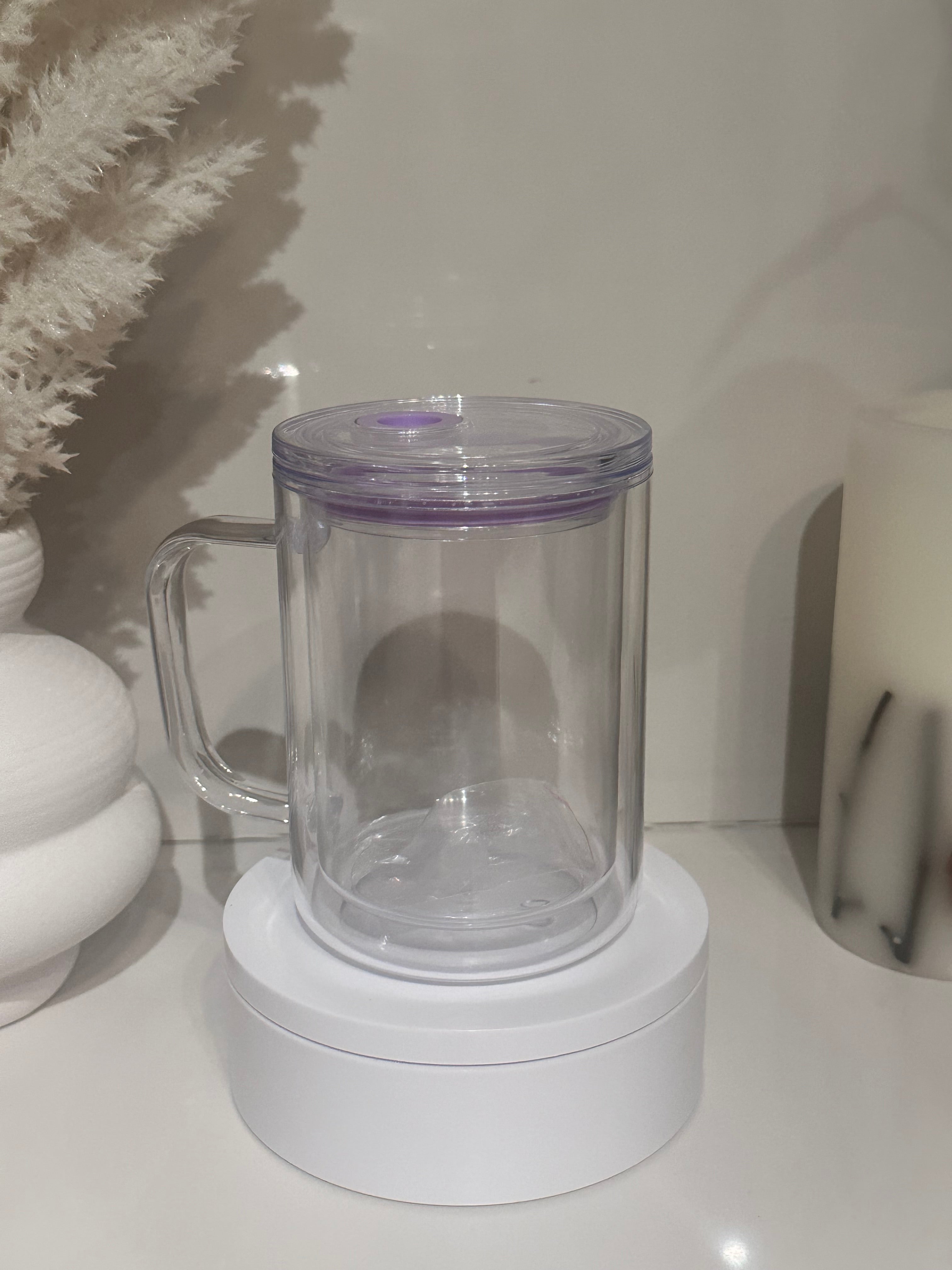 Acrylic snow globe mug