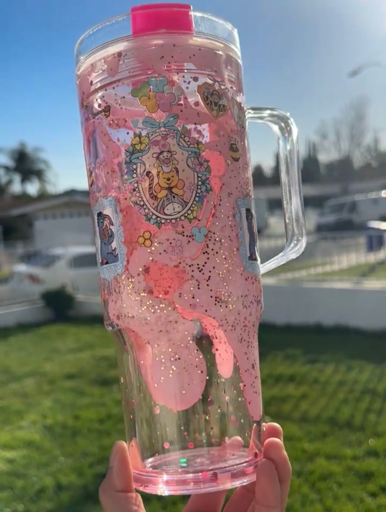 Acrylic snow globe cup