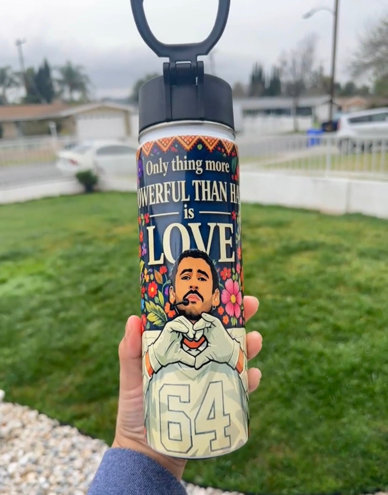 Bad Bunny water bottle