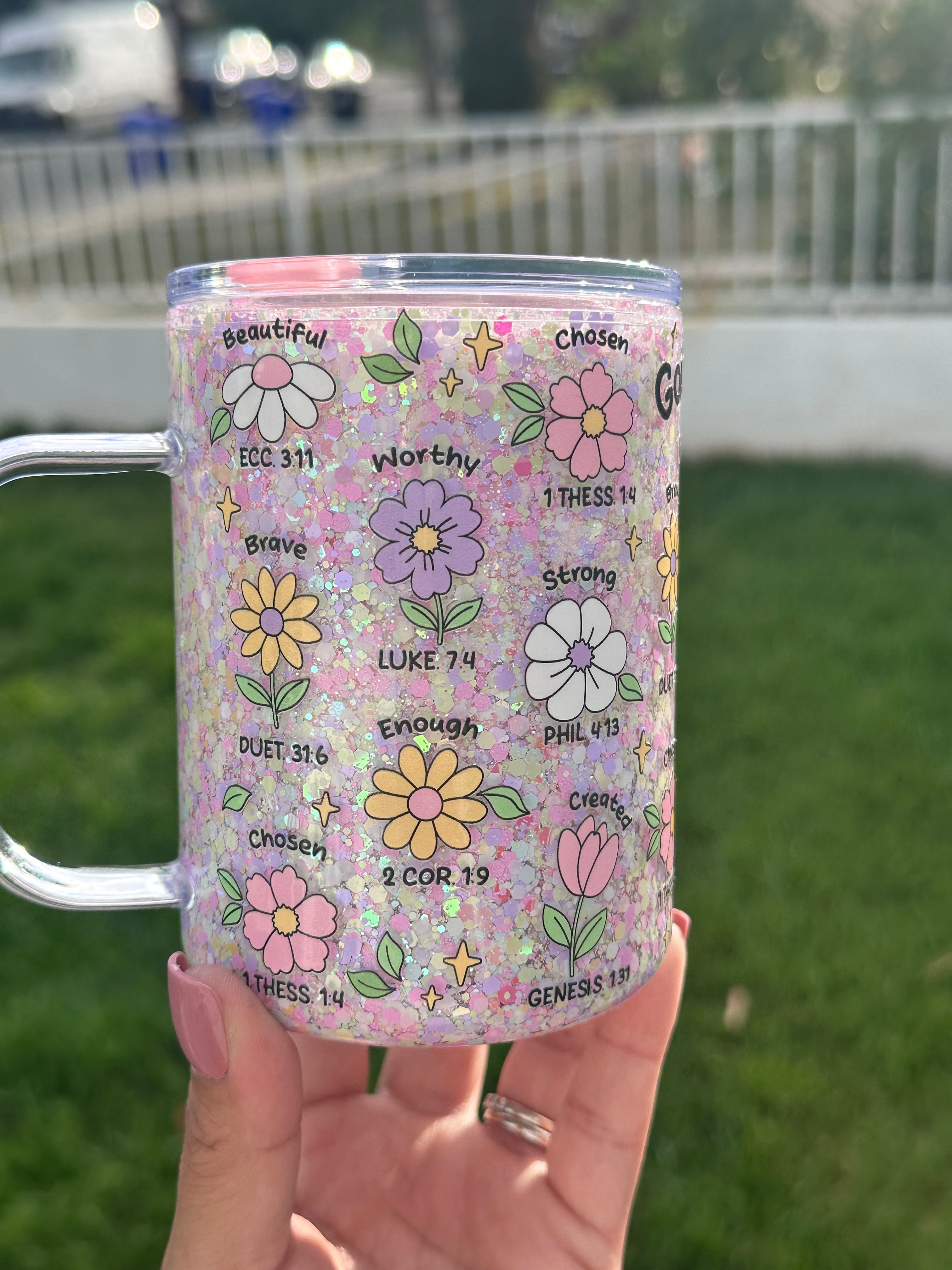 Acrylic snow globe mug